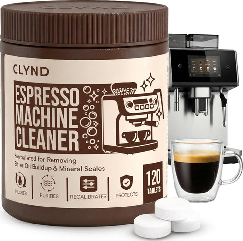 Espresso Machine Cleaning Tablets 120-Pack Portafilter Cleaner Descaler Compatible with Breville Espresso Machine, Gaggia, Delonghi, Jura, Philips Expresso Cleaning Tablets Backflush Oil Remover
