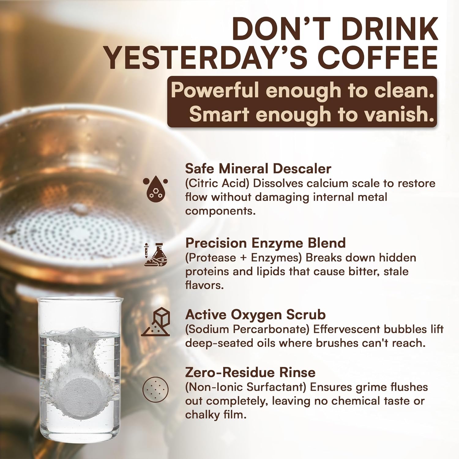Espresso Machine Cleaning Tablets 120-Pack Portafilter Cleaner Descaler Compatible with Breville Espresso Machine, Gaggia, Delonghi, Jura, Philips Expresso Cleaning Tablets Backflush Oil Remover